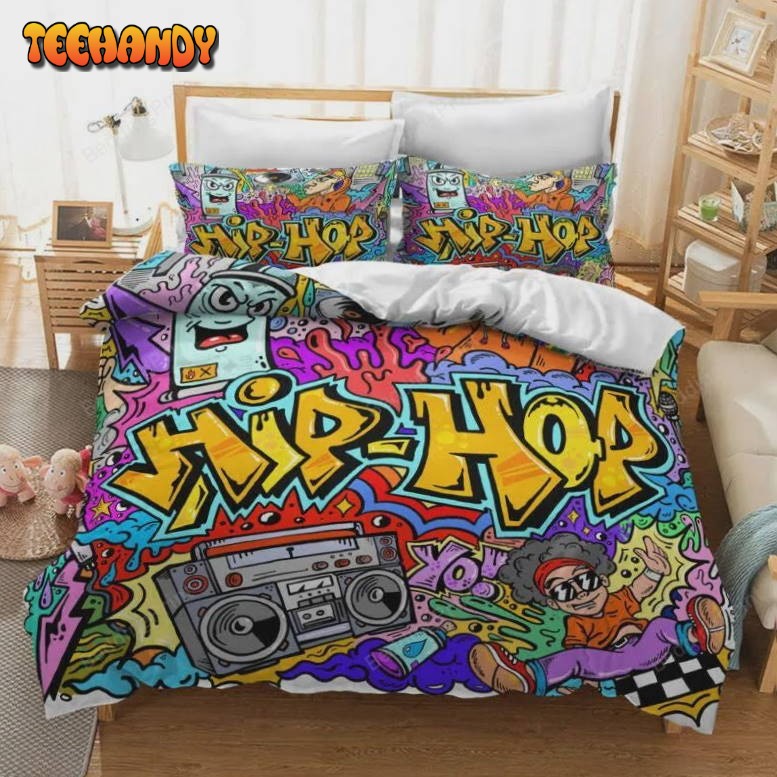 3D Hip-hop Graffiti Bedding Set