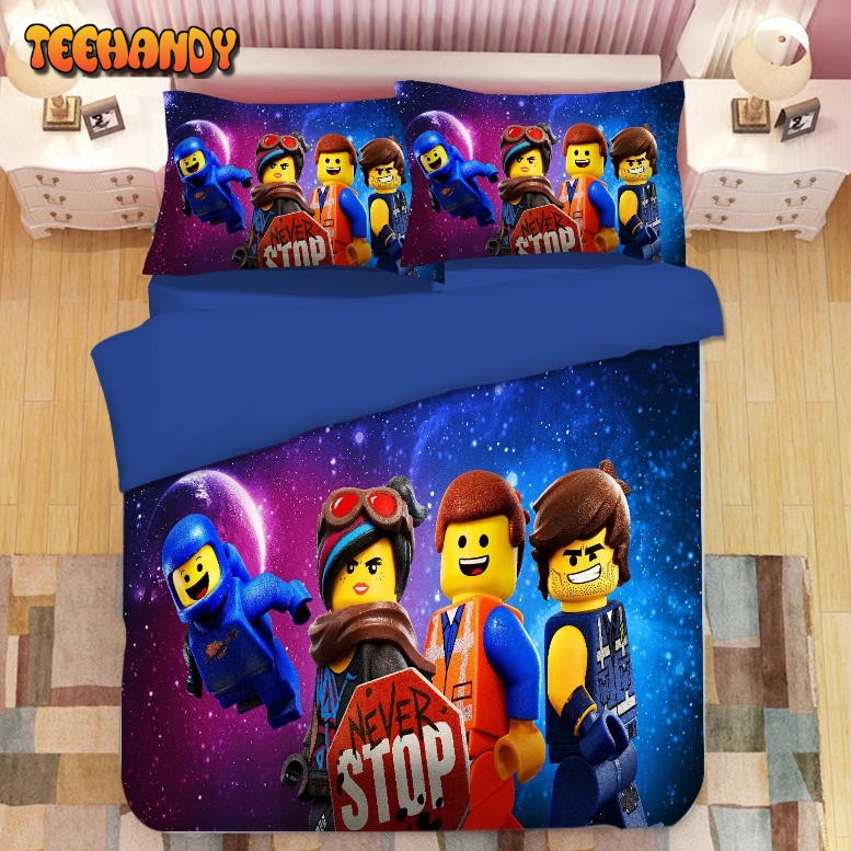 3d Lego Movie Characters In Space Bedding Set