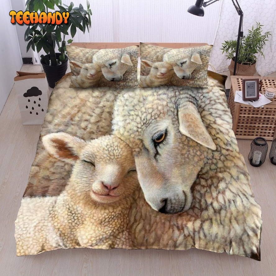 3D Mother Sheep And Her Lamb Bedding Set