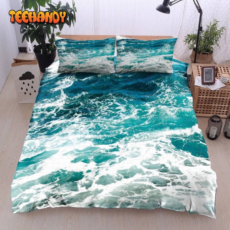 3d Ocean Wave Bed Sheets Spread Bedding Set