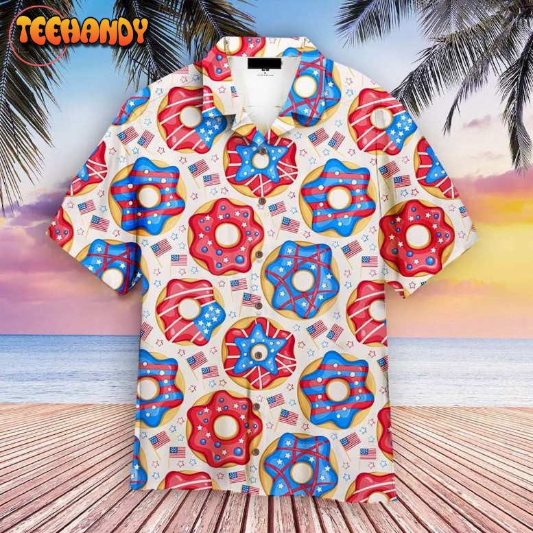 4th Of July Donuts America Hawaiian Shirt