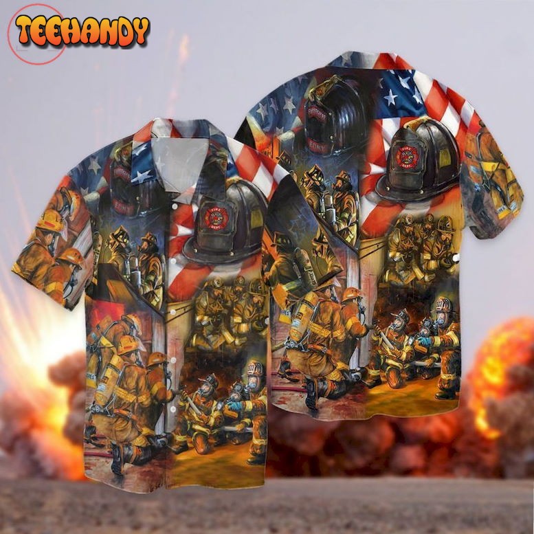 4th Of July Independence Day Firefighter Hawaiian Shirt