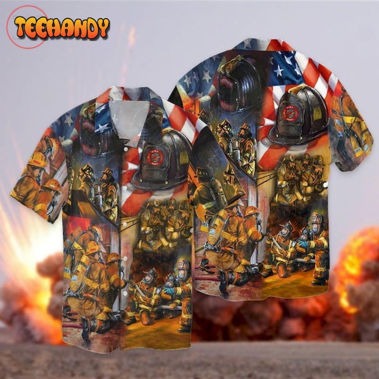 4th Of July Independence Day Memorial Day Firefighter Hawaiian Shirt