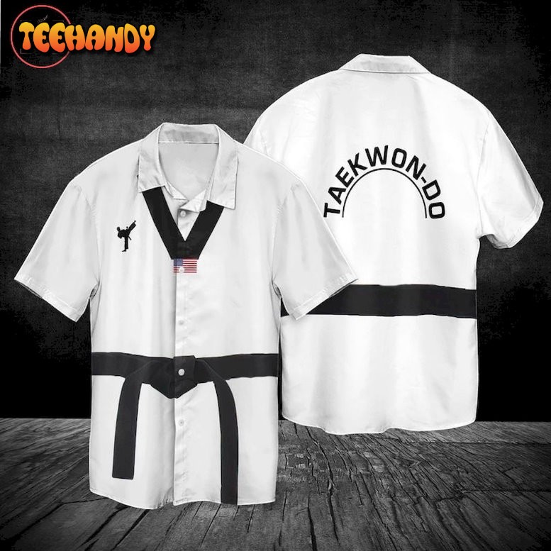 4th Of July Independence Day Taekwondo Black Belt Hawaiian Shirt