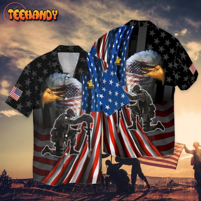 4th Of July Memorial Day Eagle And Veteran Hawaiian Shirt