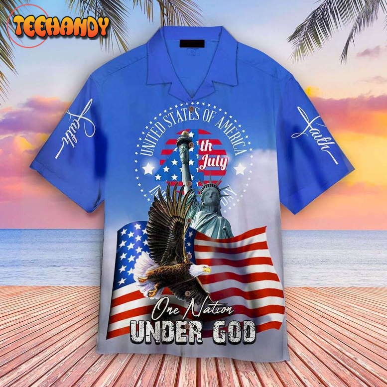 4th Of July One Nation Under God Independence Day Hawaiian Shirt