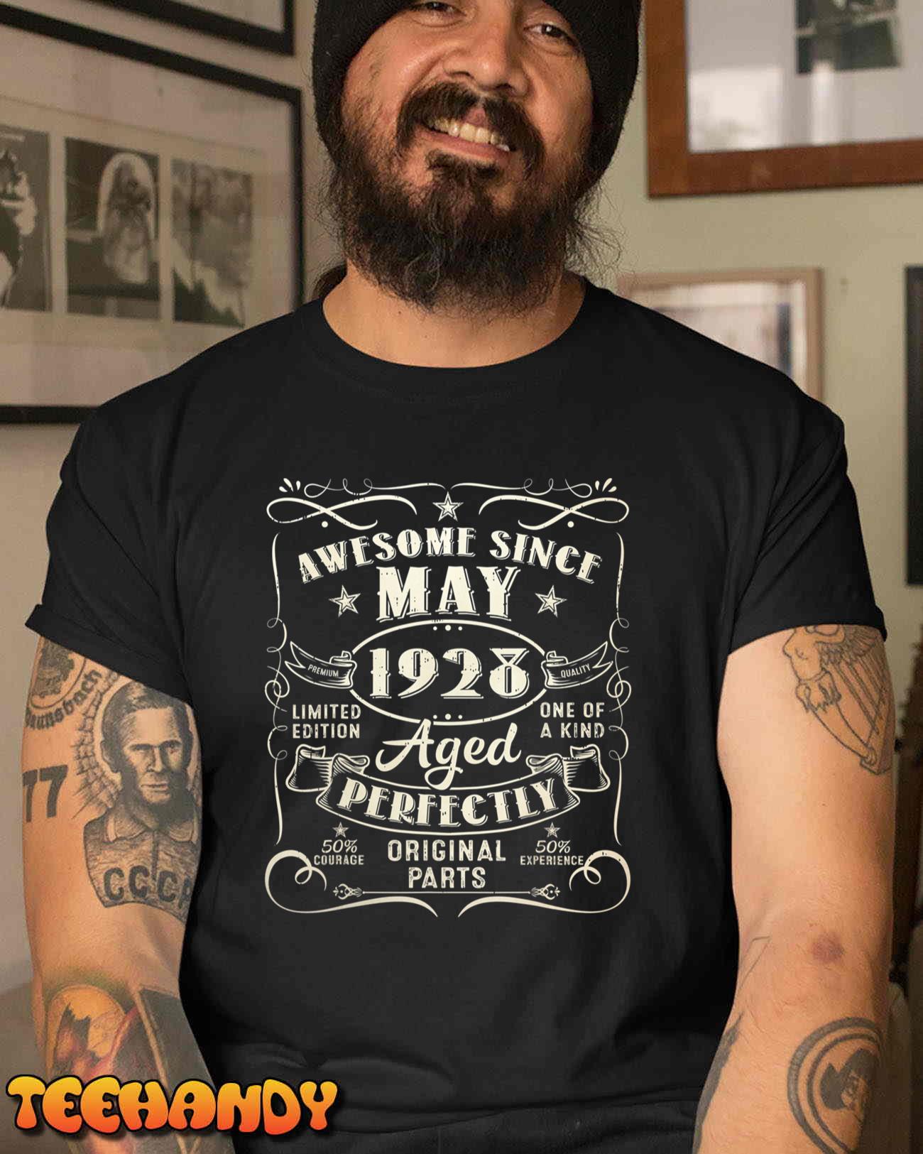 95th Birthday Awesome Since May 1928 95 Years Old Gift Men T-Shirt