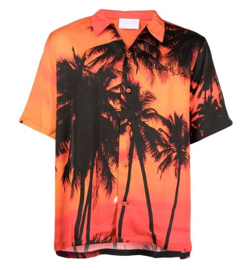 American Idol Luke Bryan Aloha Orange Sunset Hawaiian Shirt