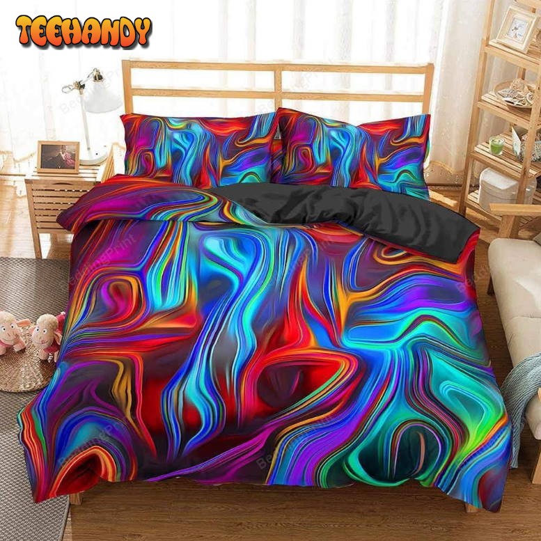 Abstract Hippie Tie Dye Bedding Set