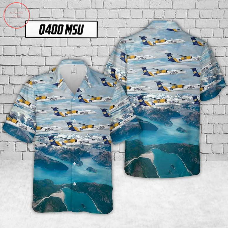 Alaska Airlines Q400 MSU Hawaiian Shirt