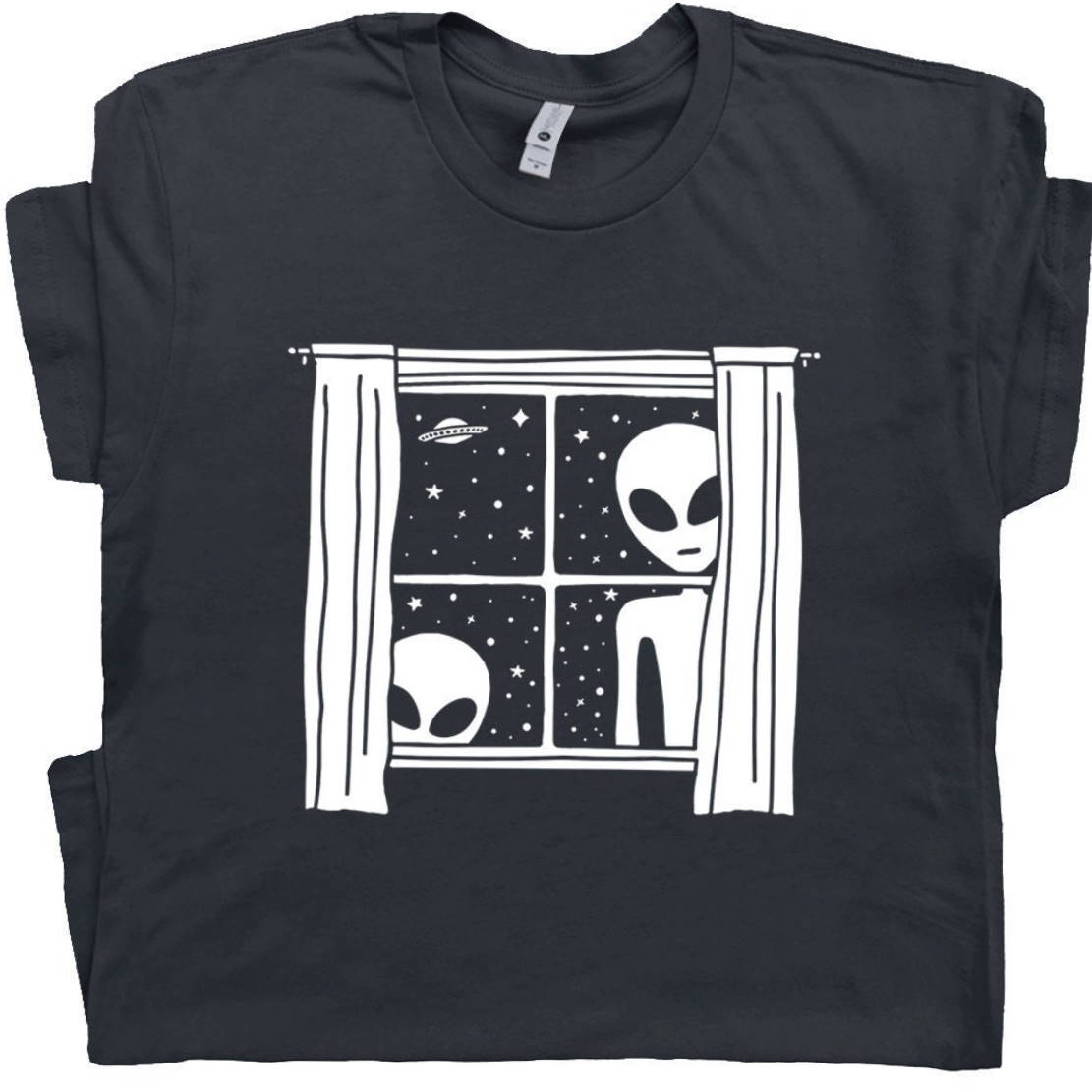 Alien T Shirt Ufo Weird Shirts for Women Men