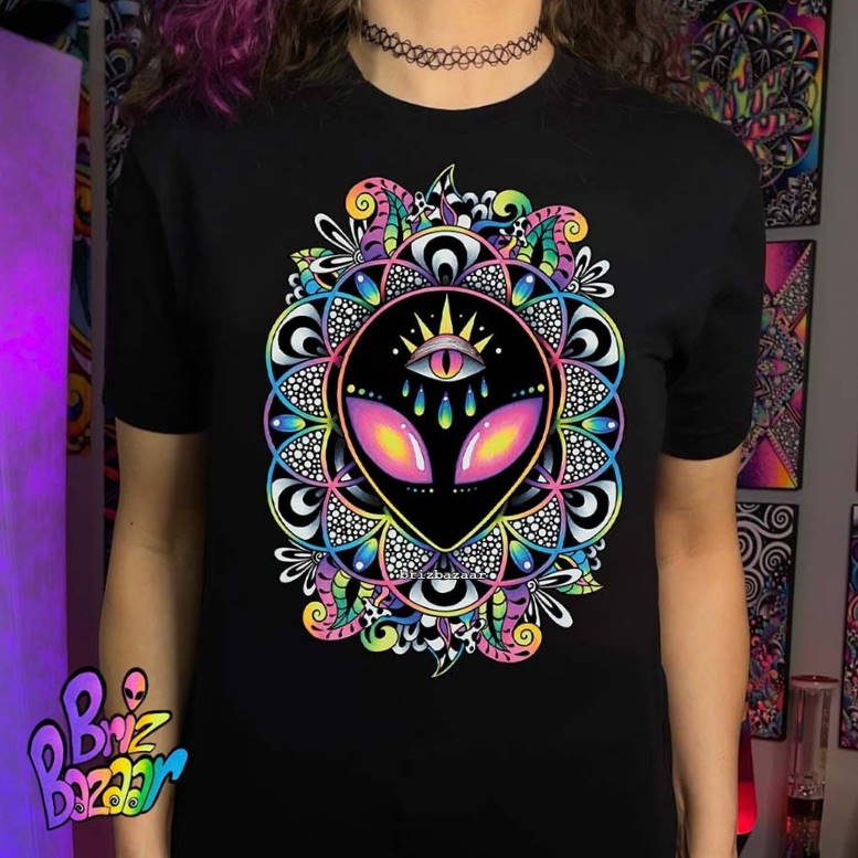 Alien Trippy Alien Streetwear  Shirt