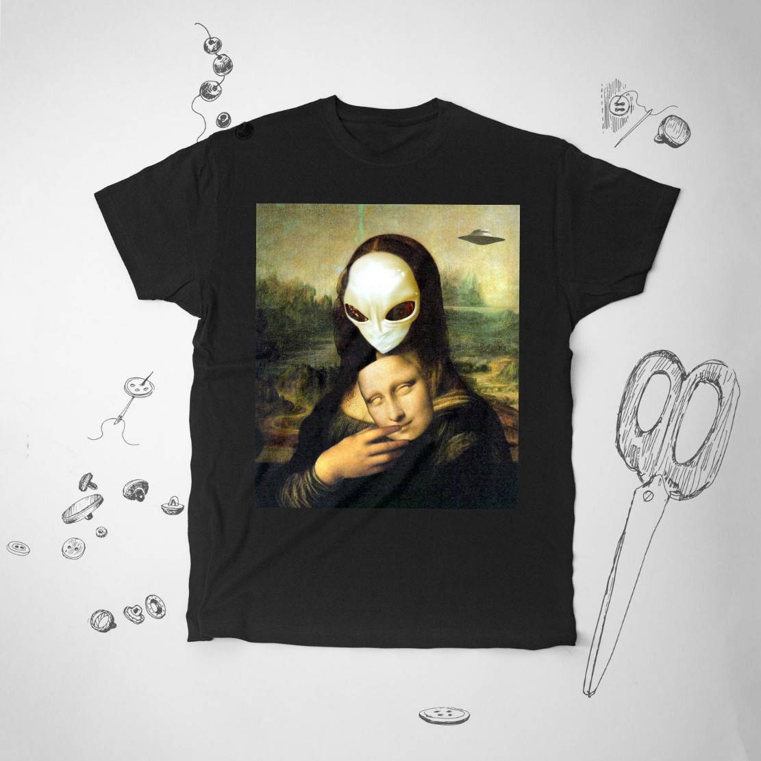 Alien Vintage Art Unisex Aesthetic Funny Graphic T Shirt