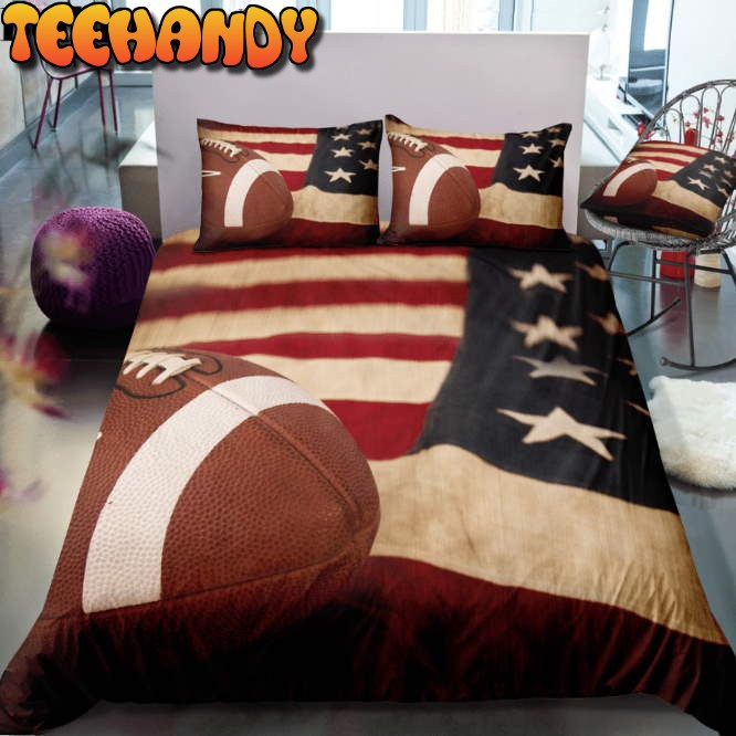 American Football Flag Duvet Cover Bedding Set