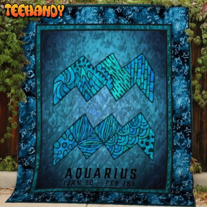 Aquarius 3D Customized Quilt Blanket