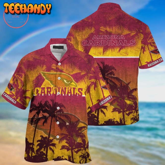 Arizona Cardinals Palm Hawaiian Shirt