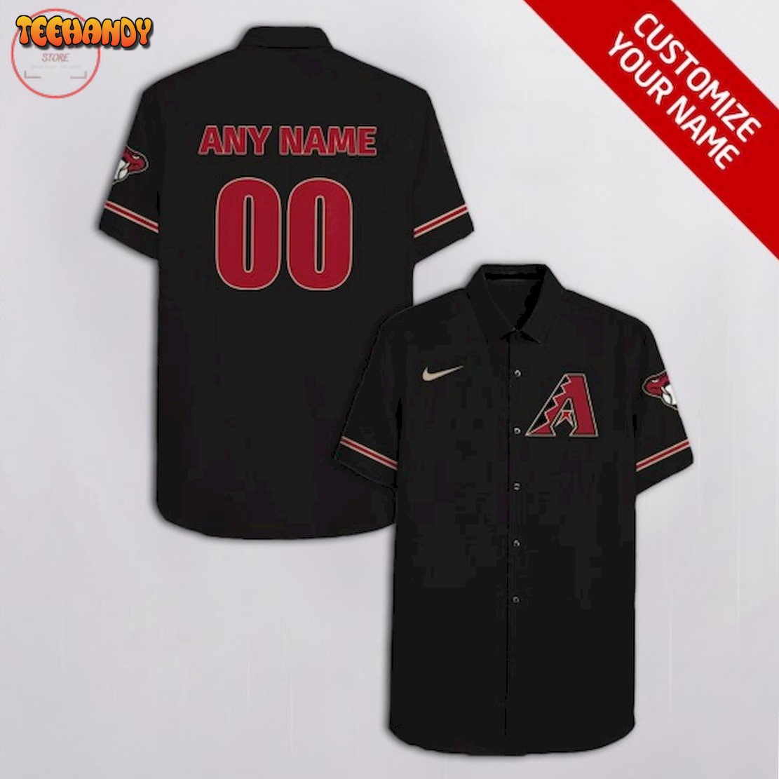 Arizona Diamondbacks Personalized Black Hawaiian Shirt