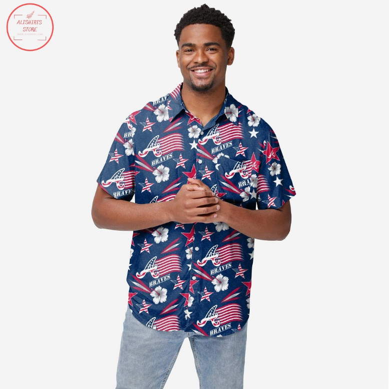 Atlanta Braves Americana Hawaiian Shirt