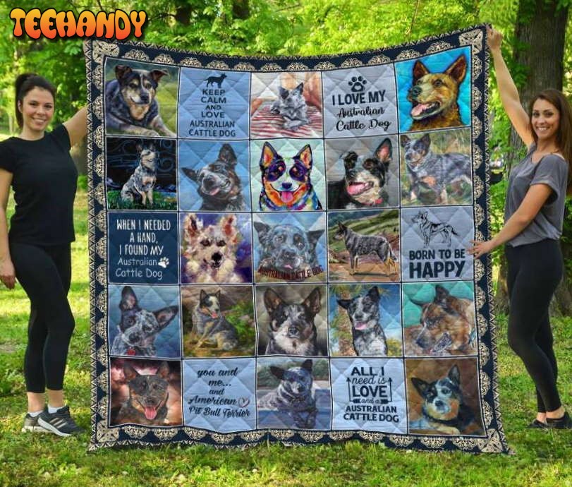 Australian Cattle Dog 3D Customized Quilt Blanket