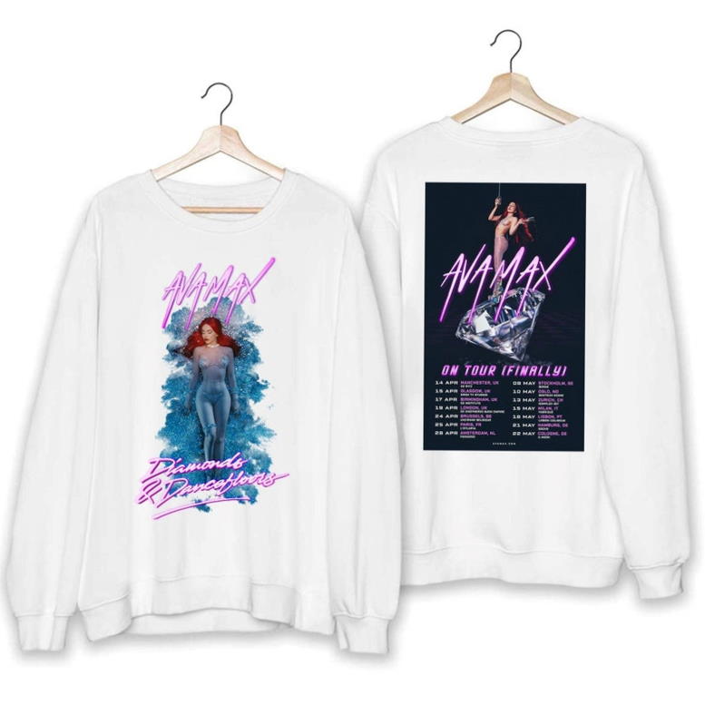 Ava Max 2023 Tour Shirt, Diamonds and Dancefloors 2023 Tour Shirt