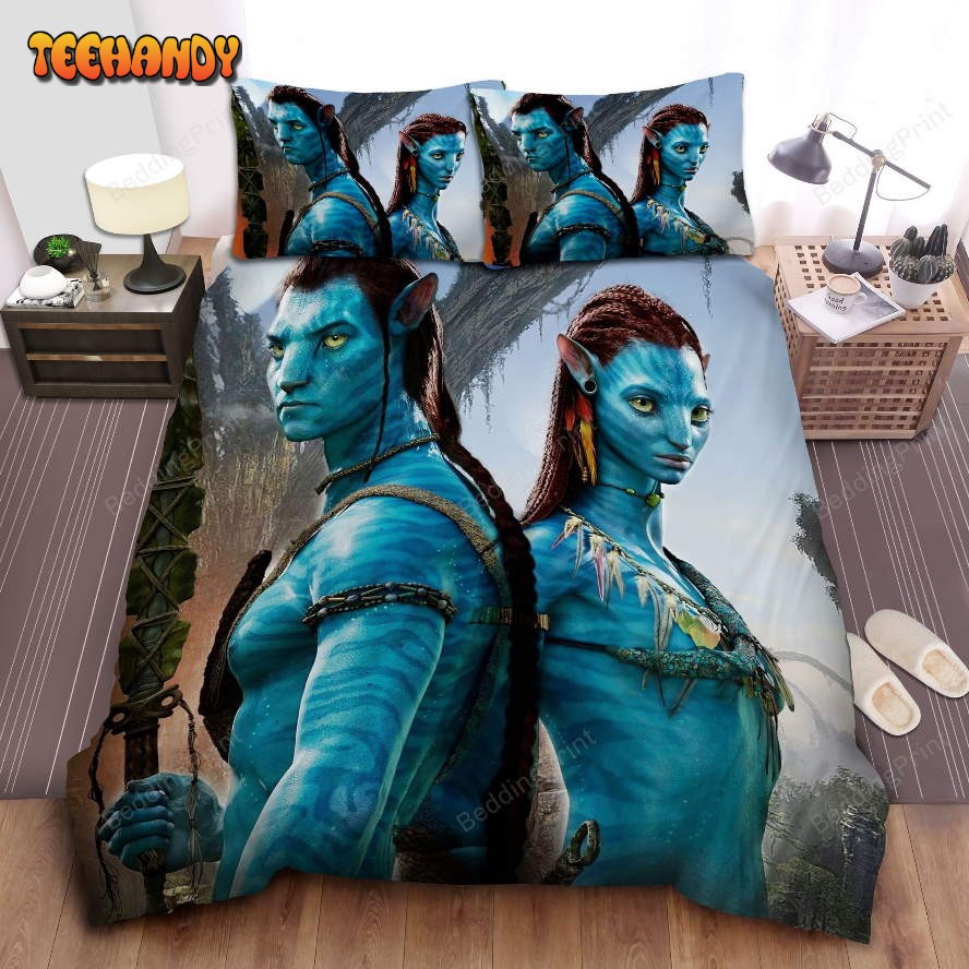 Avatar Neytiri And Jake Sully Close Up Portrait Duvet Cover Bedding Set