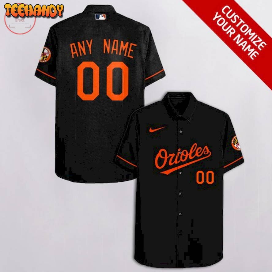 Baltimore Orioles Customized Black Hawaiian Shirt