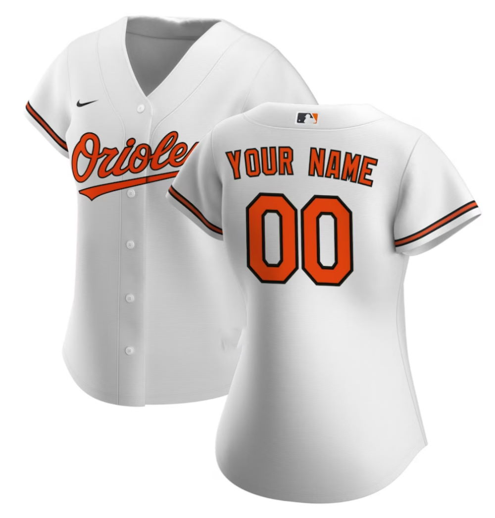 Baltimore Orioles Women’s Home Replica Custom Jersey