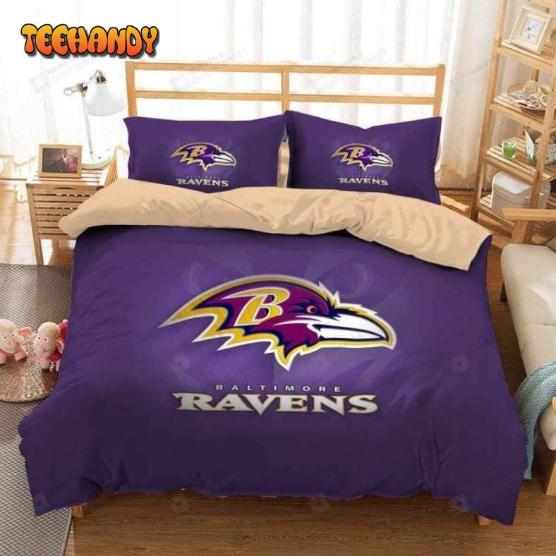 Baltimore Ravens Duvet Cover Bedding Set