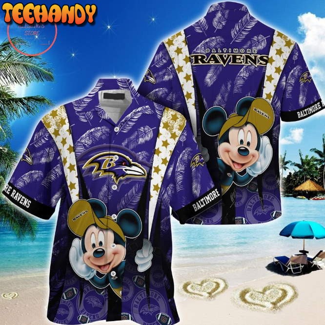 Baltimore Ravens Mickey Mouse Hawaiian Shirt