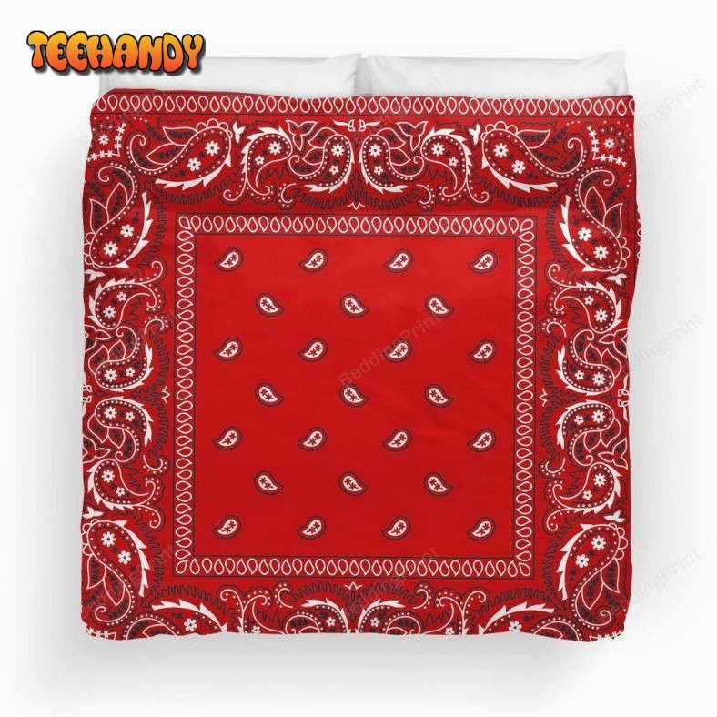 Bandana Red Duvet Cover Bedding Set