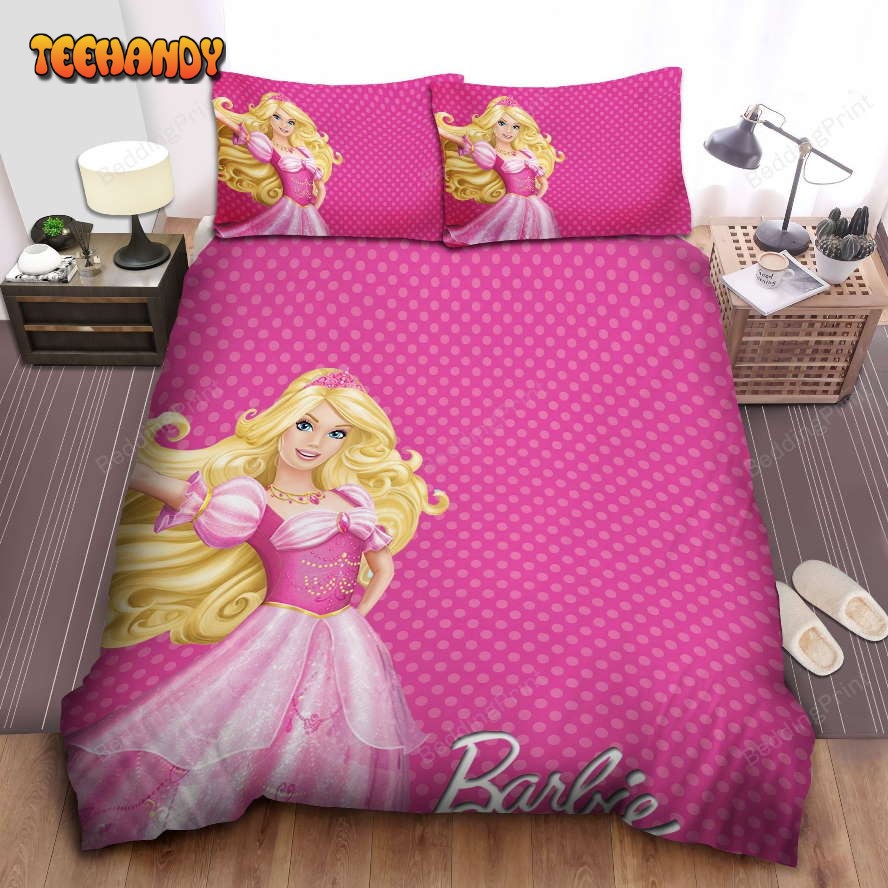 Barbie Bed Pink Dress Sheets Bedding Set