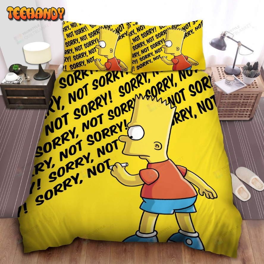 Bart Simpson Sorry Not Sorry Bedding Sets