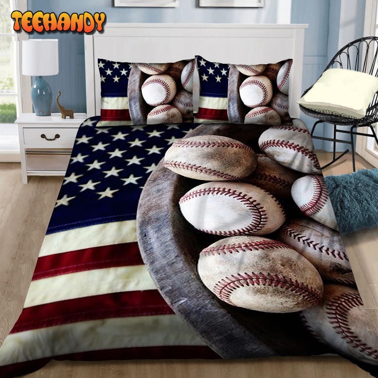 Baseball American Flag Bedding Sets