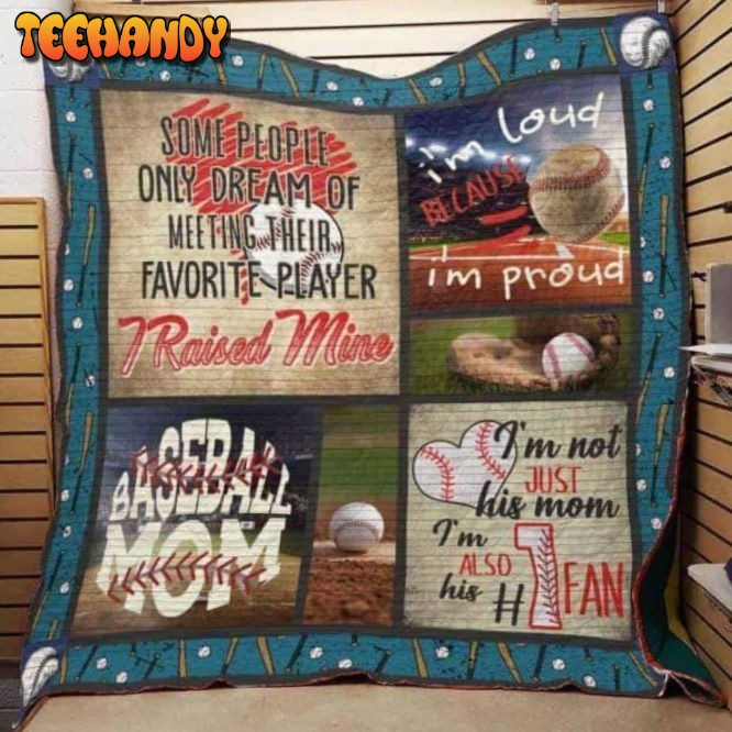 Baseball Mom 3D Customized Quilt Blanket