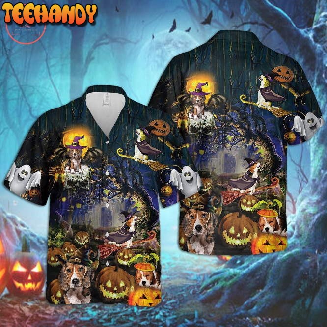 Beagle Dog Halloween Hawaiian Shirt