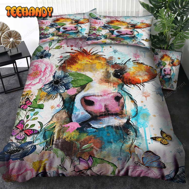 Beautiful Cow Art Duvet Cover Bedding Set