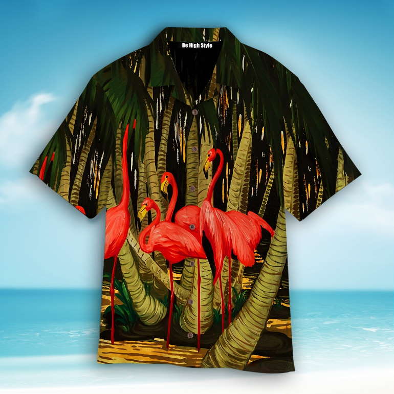 Beautiful Flamingo Coconut Tropical Hawaiian Shirt