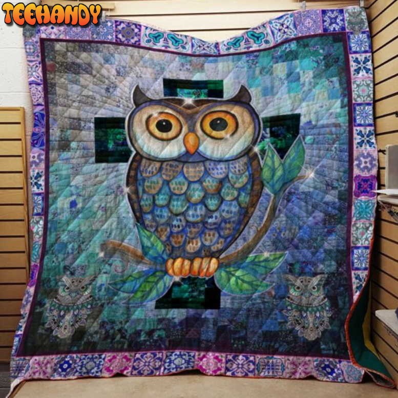 Beautiful Owl 3D Customized Quilt Blanket