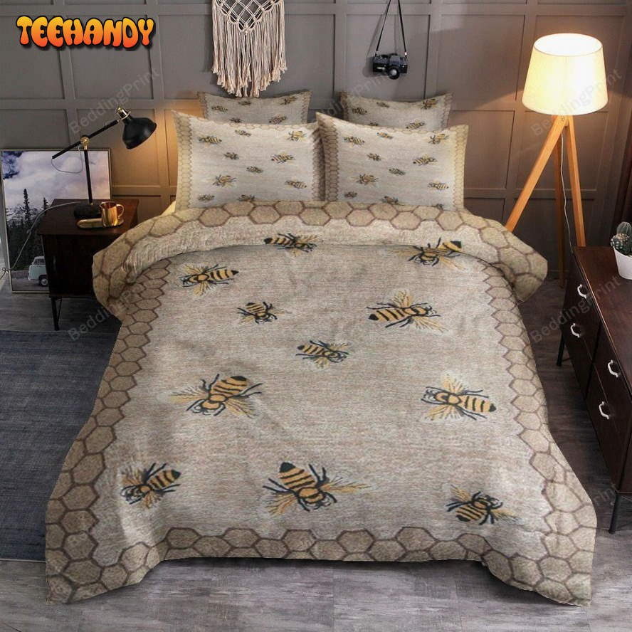 Bee Pattern Beehive Bedding Set