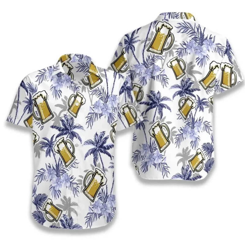 Beer Coconut Tree Hawaiian Shirt For Man And Woman