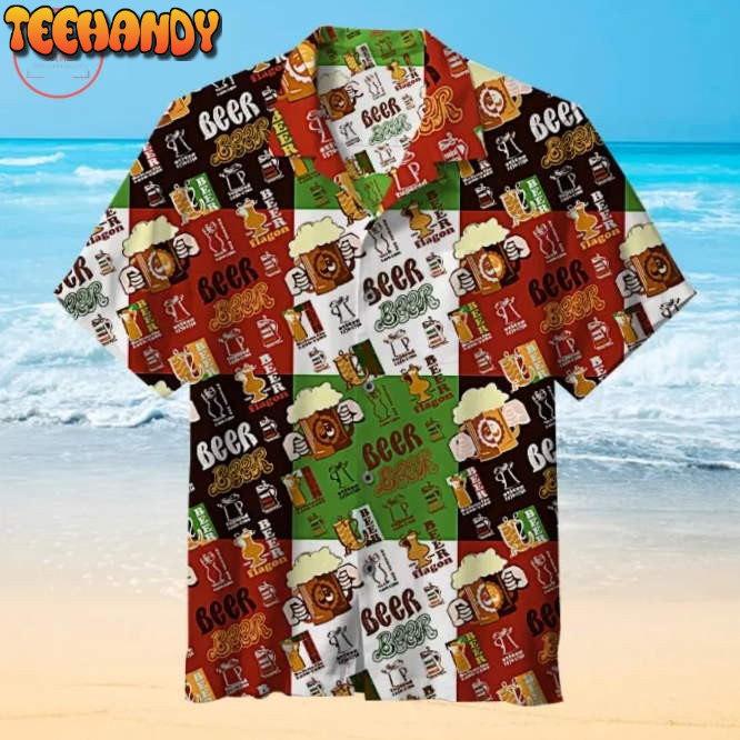 Beer pattern Hawaiian Shirt