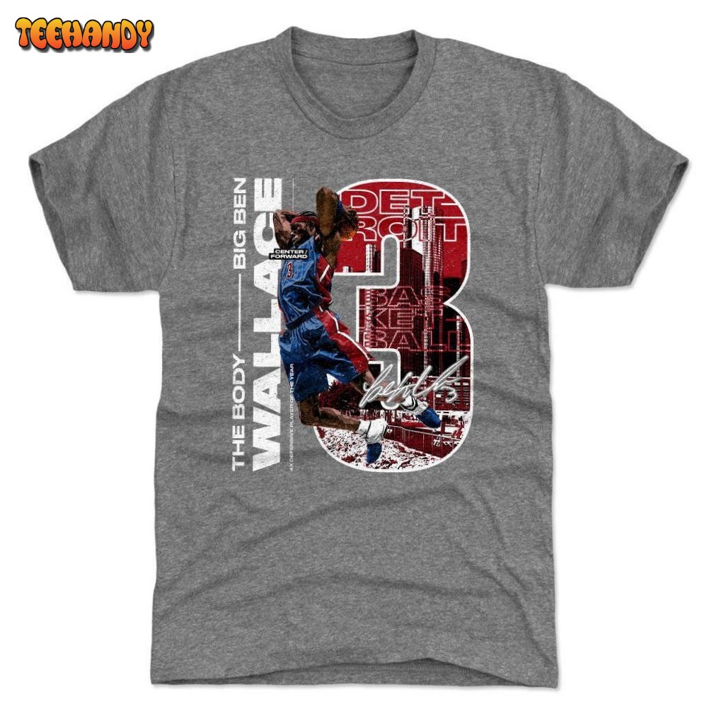 Ben Wallace Men’s Premium T-Shirt Detroit Throwbacks Ben Wallace Graphic T Shirt