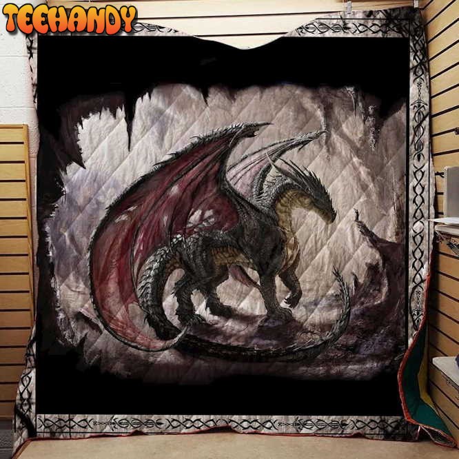 Black Dragon Washable 3D Customized Quilt Blanket