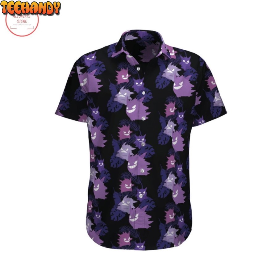 Black Gengar Hawaiian Shirt