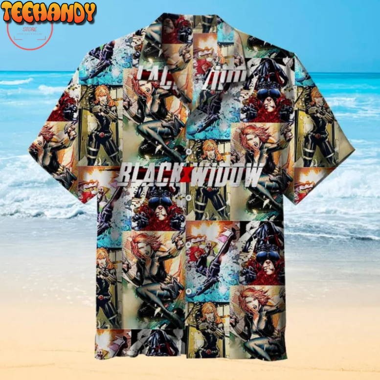 Black Widow Comics Hawaiian Shirt