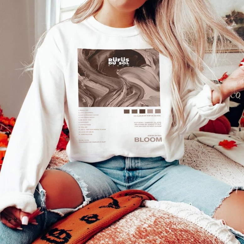 Bloom Album Tracklist Retro Graphic Unisex Sweatshirt