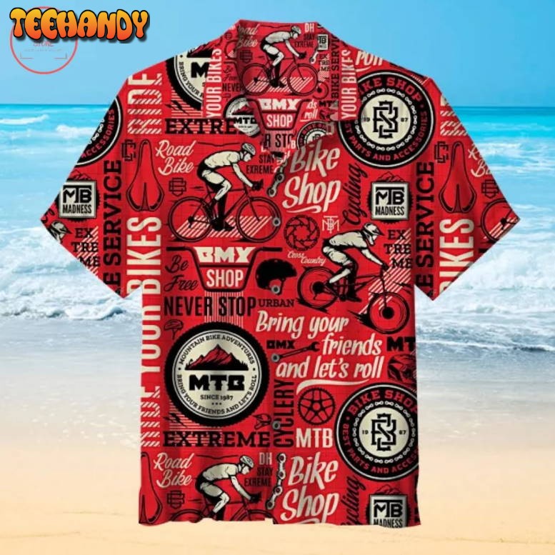 BMX pattern Hawaiian Shirt