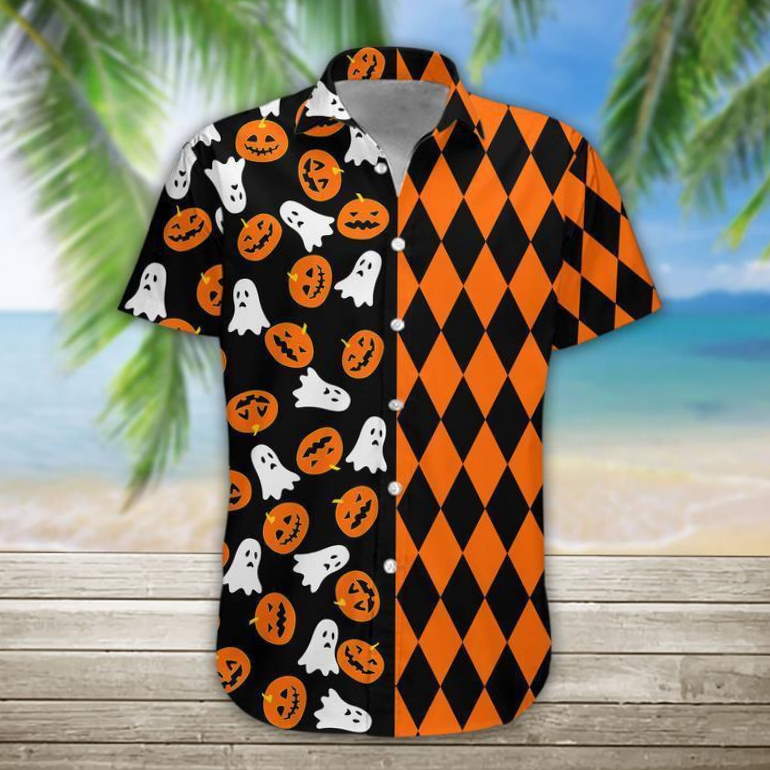 Boo Pumpkin Halloween Hawaiian Shirt