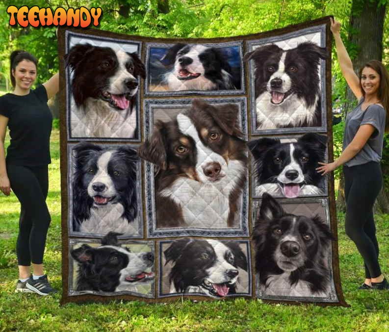 Border Collie 3D Quilt Blanket