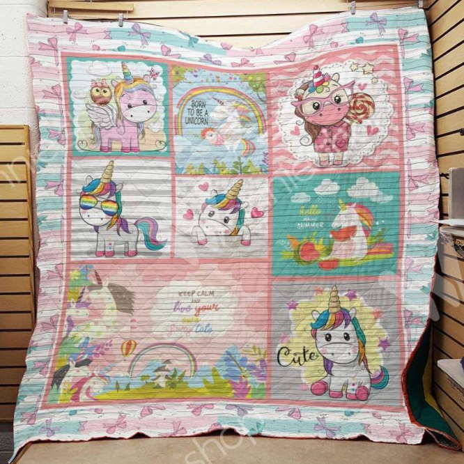 Born To Beunicorn 3D Customized Quilt Blanket